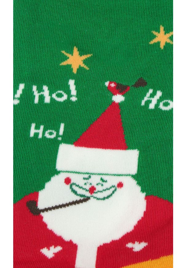 Świąteczne Skarpetki - Alties - Mikołaj z Fajką. Kolor: wielokolorowy. Materiał: poliester, bawełna, elastan
