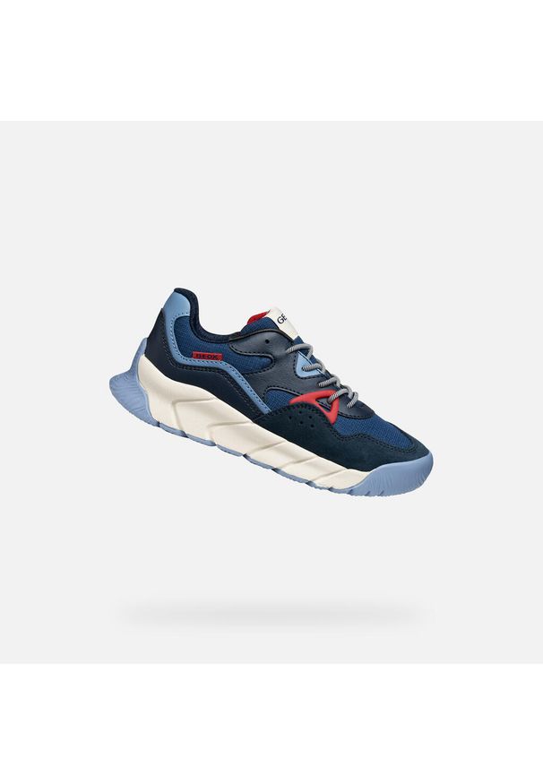 Geox - Buty GEOX J FLEXYPER PRO BOY Niebieski. Okazja: na co dzień. Kolor: niebieski. Materiał: syntetyk, tkanina
