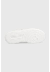Karl Lagerfeld sneakersy skórzane KREW MAX KC kolor biały KL63350. Nosek buta: okrągły. Zapięcie: rzepy. Kolor: biały. Materiał: skóra. Obcas: na platformie #3