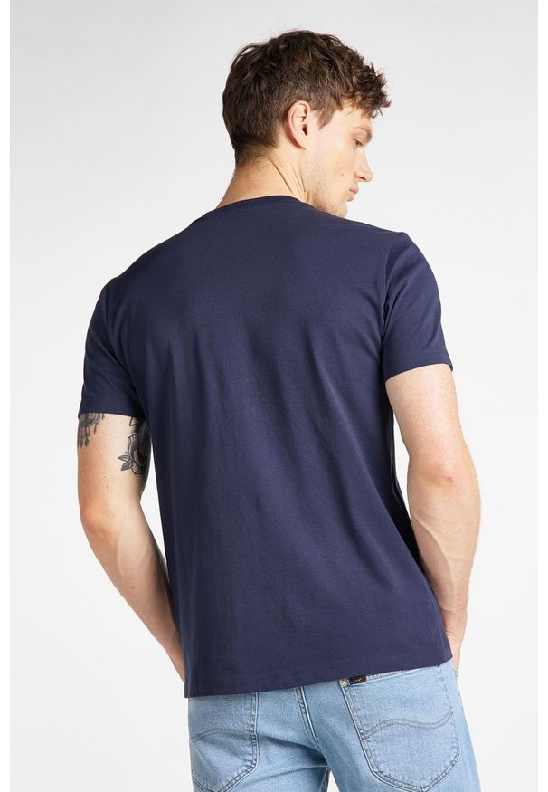 Lee - LEE HERITAGE TEE MĘSKI T-SHIRT DARK NAVY L63QFQNM 112115174