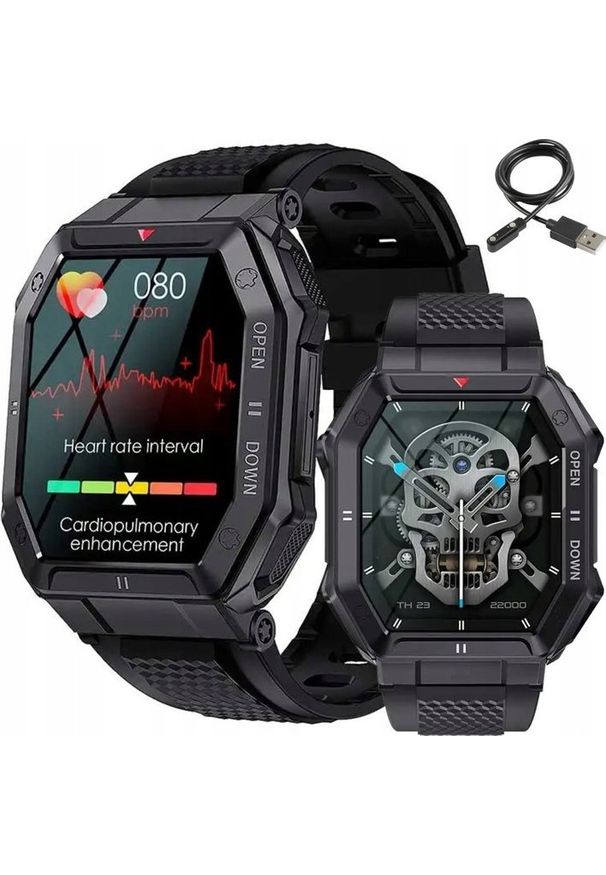 Smartwatch ZeeTech K55 Czarny. Rodzaj zegarka: smartwatch. Kolor: czarny