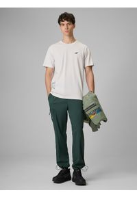 4f - 4F T-shirt regular z nadrukiem męski - biały XL. Okazja: na co dzień. Kolor: biały. Materiał: materiał. Wzór: nadruk. Styl: casual, klasyczny #2