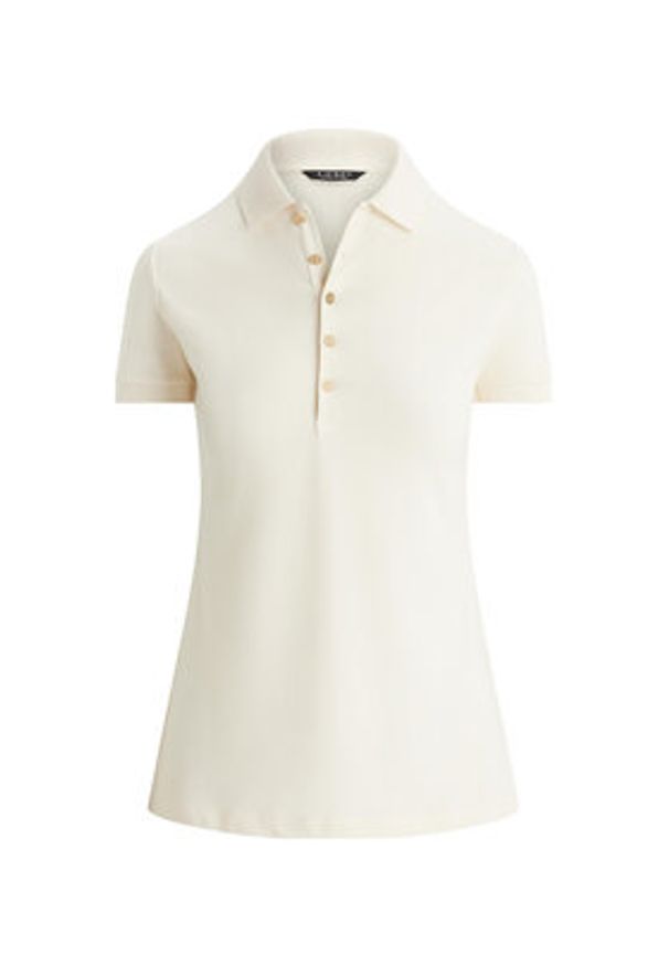 Lauren Ralph Lauren - LAUREN RALPH LAUREN Polo 200679219010 Beżowy Regular Fit. Typ kołnierza: polo. Kolor: beżowy. Materiał: bawełna