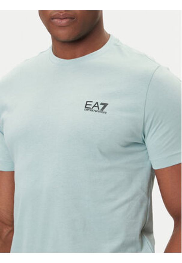 EA7 Emporio Armani T-Shirt 8NPT25 PJVPZ U9066 Niebieski Regular Fit. Kolor: niebieski. Materiał: bawełna
