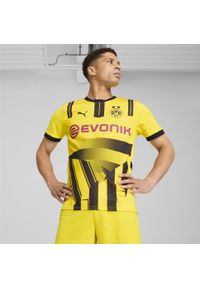 Puma - Męska koszulka pucharowa Borussia Dortmund 24/25 PUMA Faster Yellow Black. Kolor: żółty, wielokolorowy, czarny