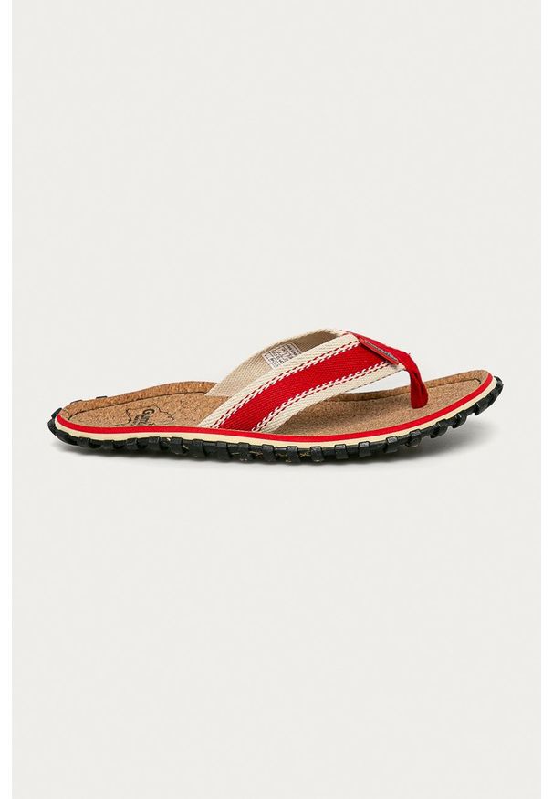 Gumbies - Japonki CORKER FLIP-FLOPS. Kolor: czerwony. Materiał: bawełna, materiał, guma