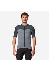 VAN RYSEL - Koszulka rowerowa szosowa męska Van Rysel EDR 2. Kolor: szary. Materiał: poliester, elastan, materiał. Sport: wspinaczka, kolarstwo #1