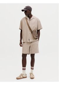 Jack & Jones Szorty materiałowe Jaiden 12295862 Beżowy Relaxed Fit. Kolor: beżowy. Materiał: bawełna #2