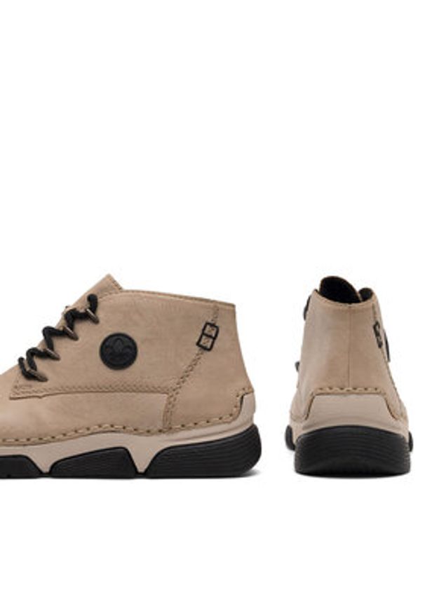 Rieker Trzewiki 45902-60 Beżowy. Kolor: beżowy. Materiał: skóra