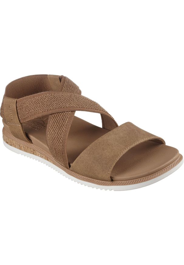 skechers - Sandały Skechers Desert Kiss Low, Kobiety. Kolor: brązowy. Materiał: materiał. Sport: fitness
