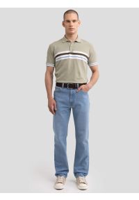 Big-Star - Koszulka męska polo pistacjowa Poloer 300. Okazja: na co dzień. Typ kołnierza: polo. Kolor: zielony. Materiał: dzianina, skóra, jeans. Wzór: aplikacja. Styl: klasyczny, elegancki, casual #3
