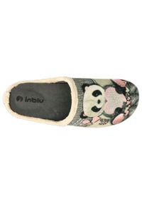 Inblu Befado obuwie damskie 155D209 szare wielokolorowe. Okazja: do domu. Kolor: wielokolorowy, szary. Materiał: materiał, tkanina. Wzór: aplikacja. Sezon: jesień #4