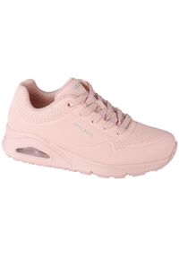 skechers - Buty sportowe Sneakersy damskie, Uno Frosty Kicks. Zapięcie: sznurówki. Kolor: różowy. Materiał: materiał, syntetyk. Szerokość cholewki: normalna. Sport: turystyka piesza