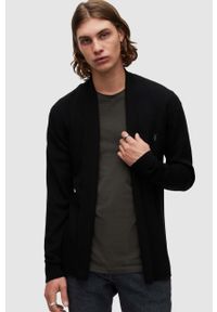 AllSaints kardigan wełniany kolor czarny. Okazja: na co dzień. Kolor: czarny. Materiał: wełna. Długość rękawa: długi rękaw. Długość: długie. Styl: casual #5