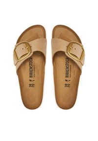 Birkenstock Klapki Madrid Big Buckle 1024009 Beżowy. Kolor: beżowy. Materiał: skóra, nubuk #3