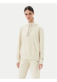 EA7 Emporio Armani Dres 7W000117 AF13135 U1079 Beżowy Regular Fit. Kolor: beżowy. Materiał: bawełna #4