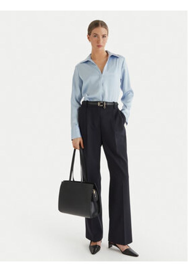 Calvin Klein Koszula LV044F129G Błękitny Regular Fit. Kolor: niebieski. Materiał: syntetyk