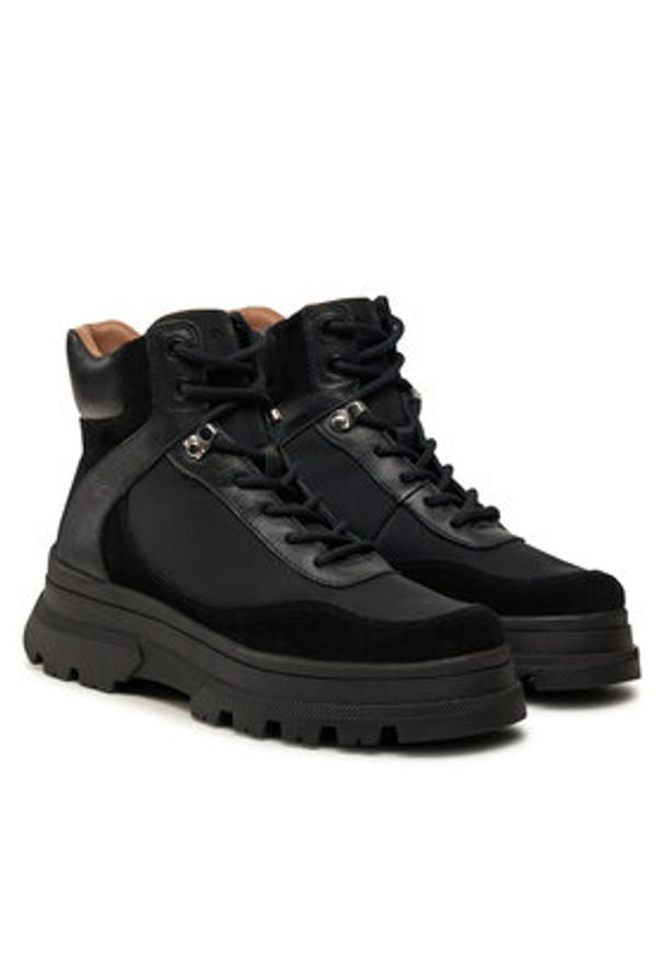 BOSS Trzewiki 50535834 Czarny. Kolor: czarny. Materiał: skóra