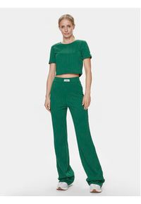 Guess Spodnie dresowe Anneka V4RB06 KC2U2 Zielony Flare Fit. Kolor: zielony. Materiał: dresówka, syntetyk #2