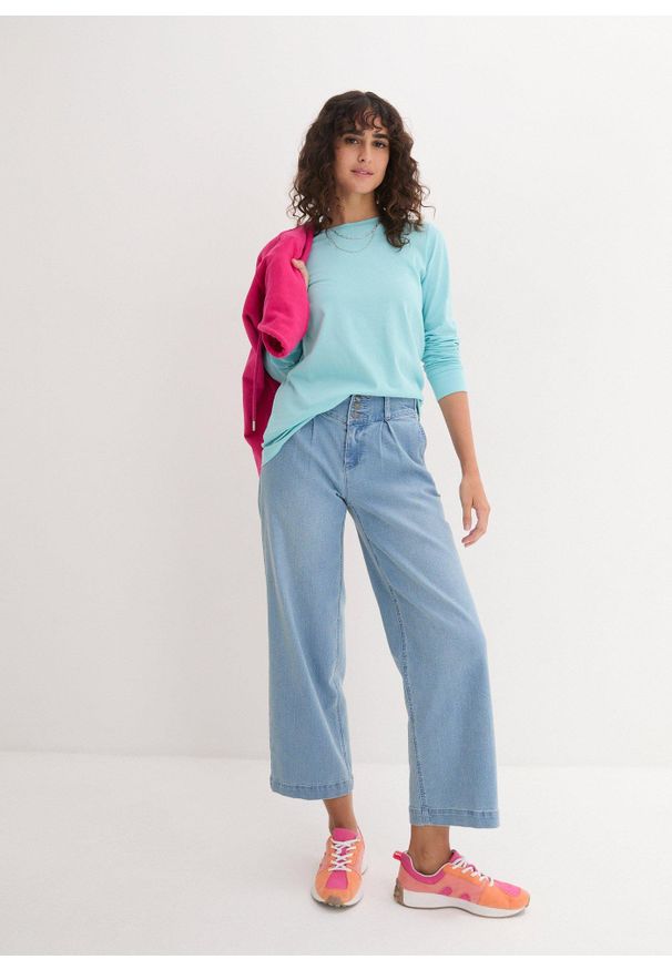 bonprix - Długa koszulka z okrągłym dekoltem i długim rękawem (zestaw 5 szt.). Kolor: różowy. Długość rękawa: długi rękaw. Długość: długie