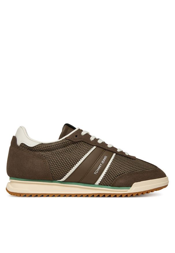 Sneakersy Tommy Jeans. Kolor: brązowy