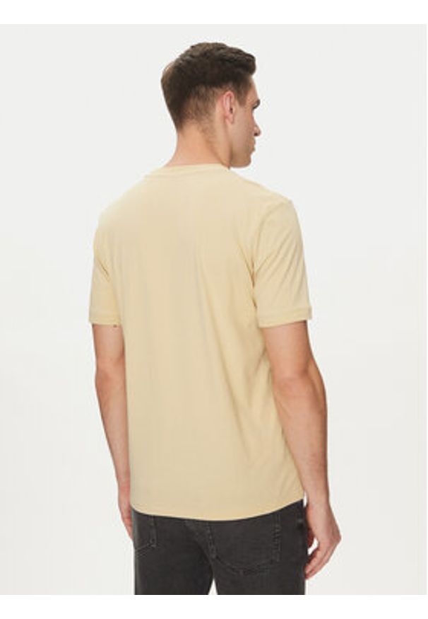 Hugo - HUGO T-Shirt Diragolino212 50447978 Beżowy Regular Fit. Kolor: beżowy. Materiał: bawełna