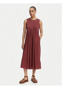Weekend Max Mara Sukienka codzienna Ricordo 2615621022 Bordowy Regular Fit. Okazja: na co dzień. Kolor: czerwony. Materiał: bawełna. Typ sukienki: proste. Styl: casual #4
