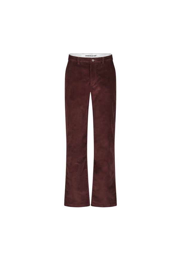 Lee - LEE MĘSKIE SPODNIE SZTRUKSOWE SLIM CHINO VELVET BEET 112355773 L71L014782
