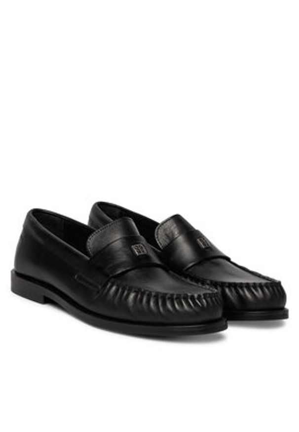 Calvin Klein Lordsy Round Loafer Lth HW0HW03031 Czarny. Kolor: czarny. Materiał: skóra