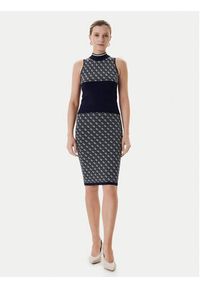 Guess Bluzka W3YR26 Z37K0 Granatowy Regular Fit. Kolor: niebieski. Materiał: wiskoza #2