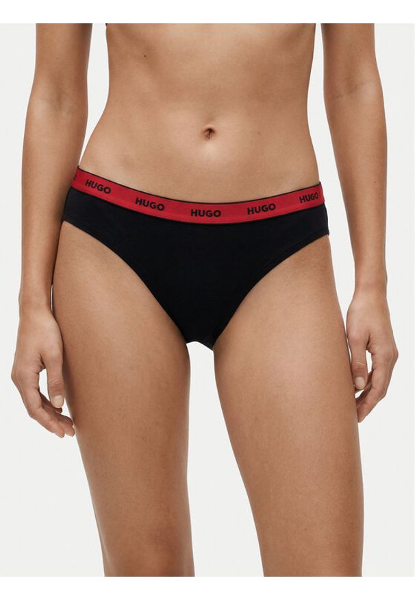 Hugo - HUGO Komplet stringów 50469681 Czarny. Kolor: czarny. Materiał: bawełna