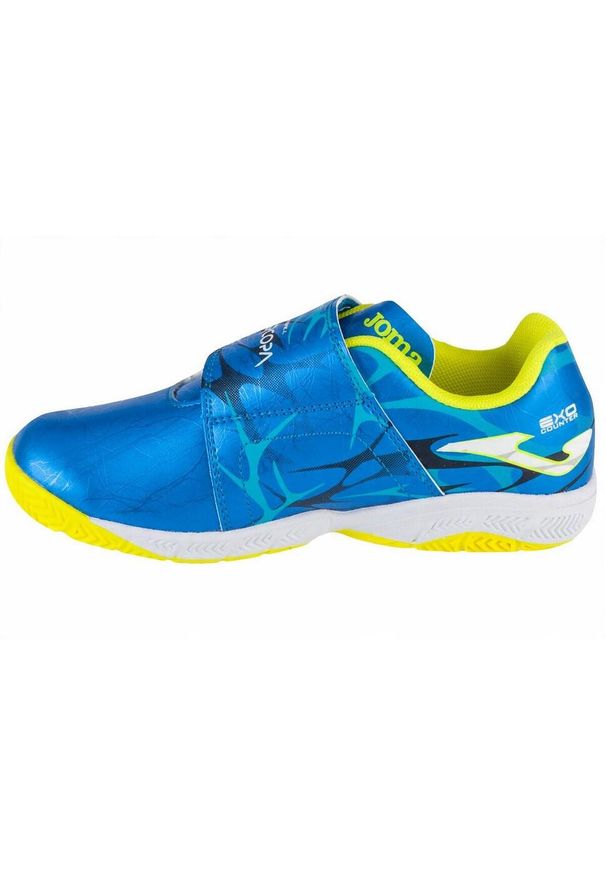 Joma - Buty Do Piłki Nożnej Halowej Dla Dzieci Super Copa. Kolor: niebieski, wielokolorowy, żółty. Sport: turystyka piesza