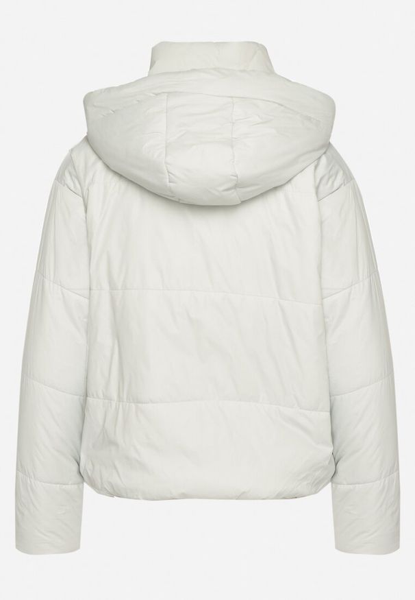 Born2be - Miętowa Pikowana Kurtka z Kapturem i Lekkim Ociepleniem Ninirila. Okazja: na spacer. Typ kołnierza: kaptur. Kolor: miętowy. Materiał: jeans. Długość: krótkie. Styl: elegancki, klasyczny