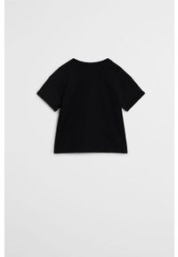 Mango Kids - T-shirt dziecięcy Cruella 80-104 cm. Okazja: na co dzień. Kolor: czarny. Materiał: bawełna, dzianina. Wzór: nadruk. Styl: casual #2