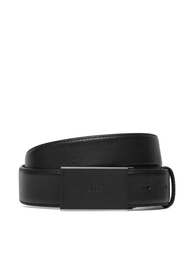 BOSS Pasek 50568649 Czarny. Kolor: czarny. Materiał: skóra