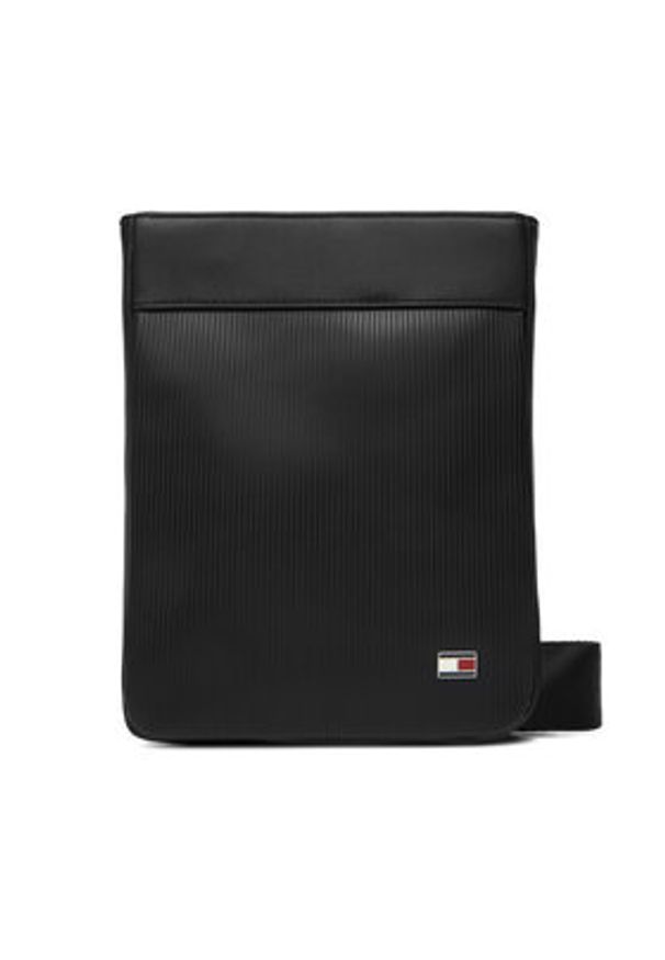 TOMMY HILFIGER - Tommy Hilfiger Saszetka Th Flag Mini Crossover AM0AM14014 Czarny. Kolor: czarny. Materiał: skóra