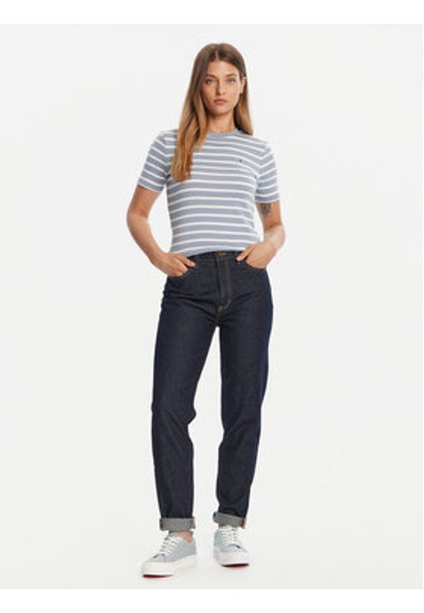TOMMY HILFIGER - Tommy Hilfiger T-Shirt New Cody WW0WW40587 Błękitny Slim Fit. Kolor: niebieski. Materiał: bawełna