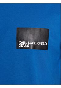 Karl Lagerfeld Jeans T-Shirt Logo 231D1706 Niebieski Regular Fit. Kolor: niebieski. Materiał: bawełna