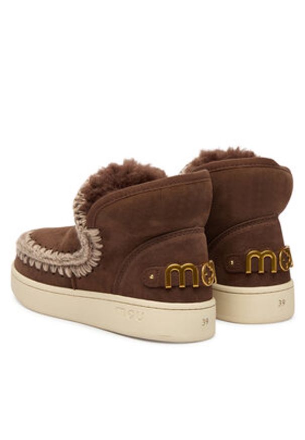 Mou Śniegowce MU.FW741001A Brązowy. Kolor: brązowy. Materiał: zamsz, skóra