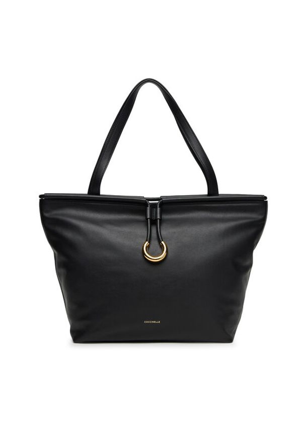 Coccinelle Torebka Bag Smoth L E1 T1F 11 01 01 Czarny. Kolor: czarny. Materiał: skórzane