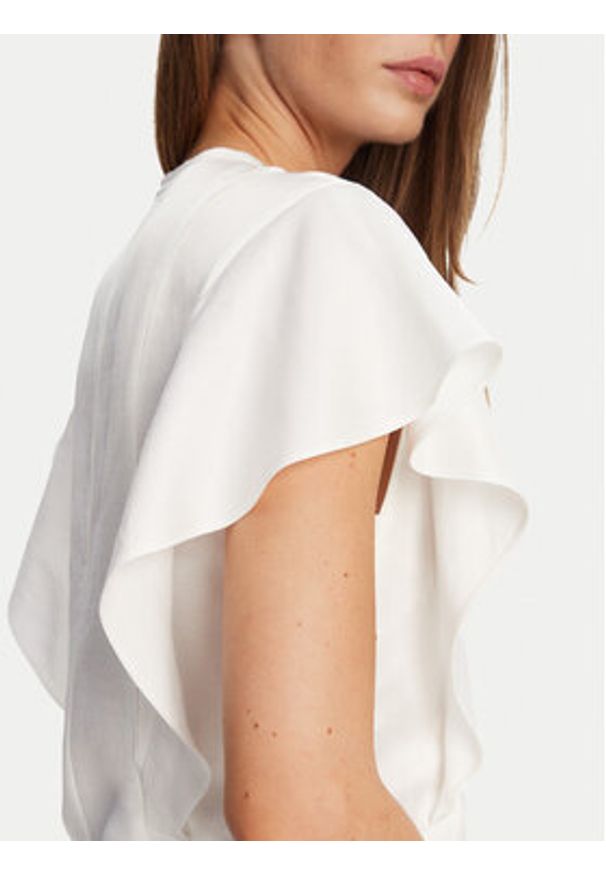 BOSS Bluzka Beliniara 50540635 Biały Regular Fit. Kolor: biały. Materiał: wiskoza