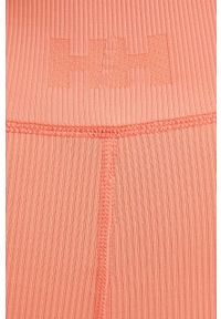 Helly Hansen szorty sportowe Allure damskie kolor pomarańczowy gładkie high waist. Stan: podwyższony. Kolor: pomarańczowy. Materiał: skóra, dzianina. Wzór: gładki. Styl: sportowy #4