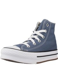 Converse - Kapcie CONVERSE CHUCK TAYLOR ALL STAR EVA LIFT HI Niebieski. Okazja: na co dzień. Kolor: niebieski. Materiał: tkanina. Model: Converse All Star