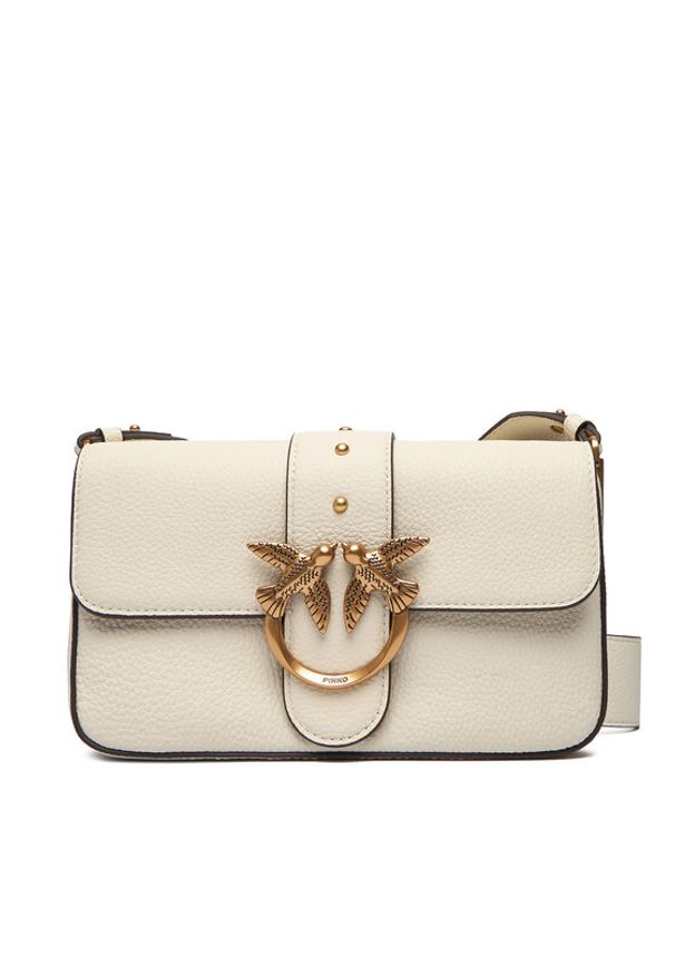Pinko - PINKO Torebka Love One Mini Slouchy Fl Al 25-26 104340 A2OX Écru. Materiał: skórzane