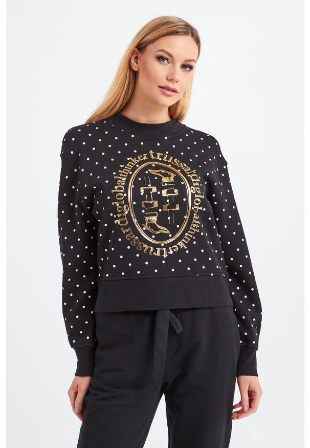 Trussardi Jeans - BLUZA TRUSSARDI. Wzór: kropki