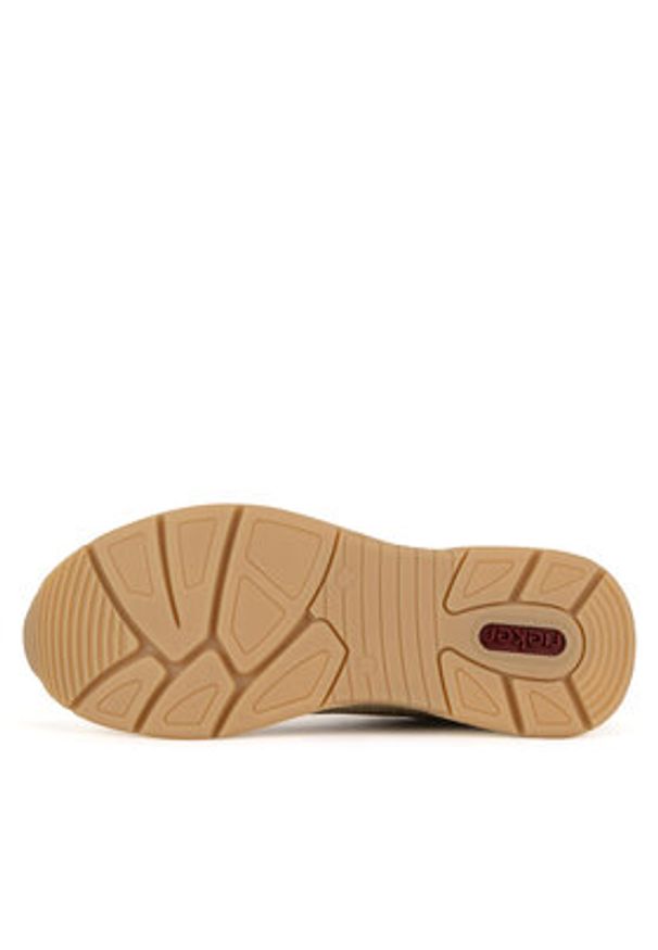 Rieker Sneakersy 48101-60 Écru. Materiał: skóra