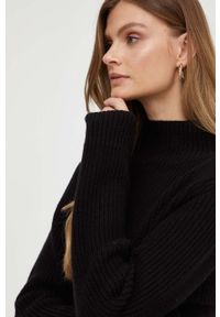 MICHAEL Michael Kors sweter wełniany damski kolor czarny ciepły z półgolfem. Kolor: czarny. Materiał: wełna. Długość rękawa: długi rękaw. Długość: długie #5