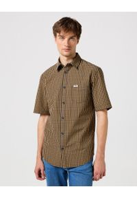 Wrangler - WRANGLER SS 1 PKT SHIRT MĘSKA KOSZULA W KRATĘ DIJON 112350483