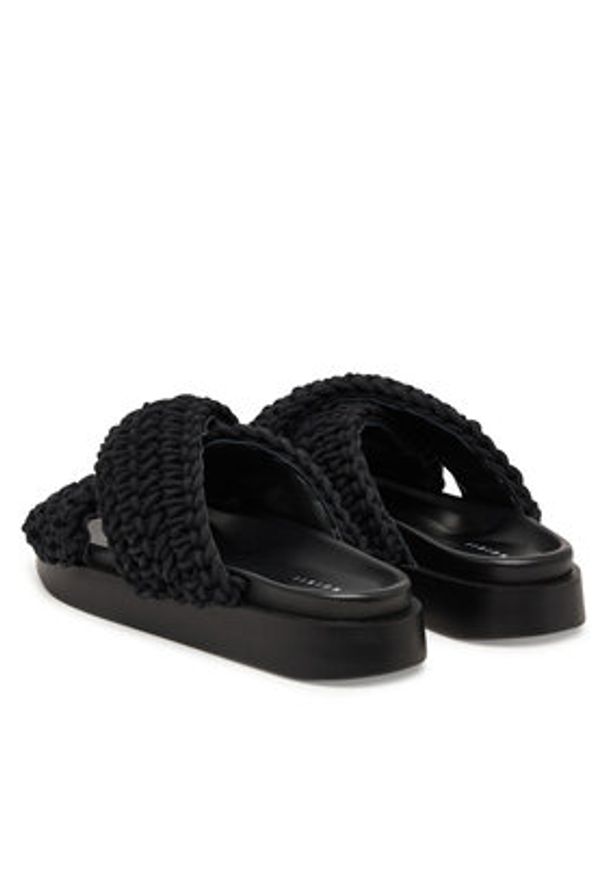 Inuikii Klapki Woven 1004.003.0062 Czarny. Kolor: czarny. Materiał: materiał