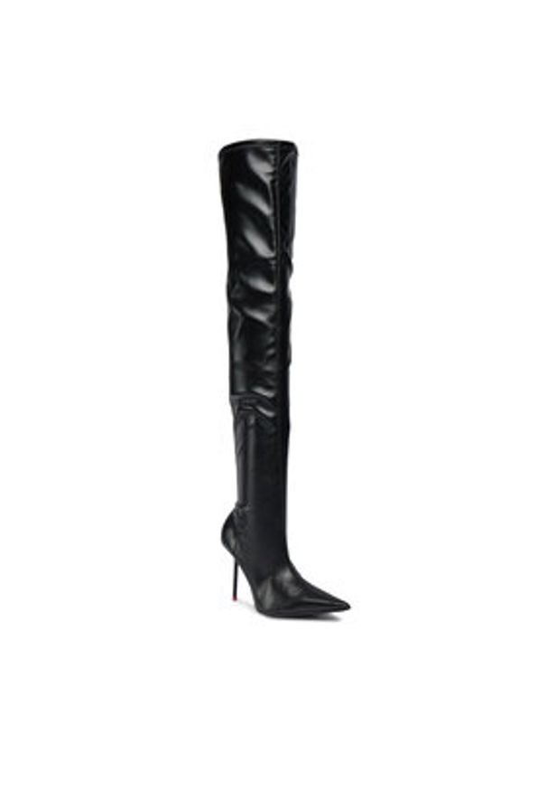 Pinko - PINKO Muszkieterki Lully Cruissard Al 23-24 BLKS1 102030 A18W Czarny. Kolor: czarny. Materiał: skóra
